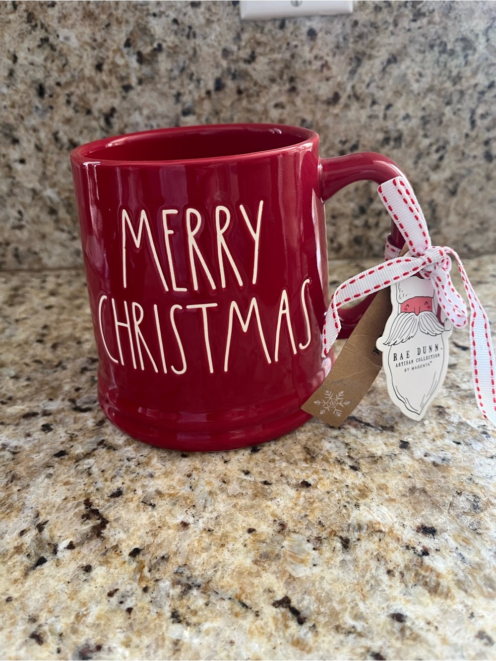 Rae Dunn Red "Merry Christmas" Holiday Mug